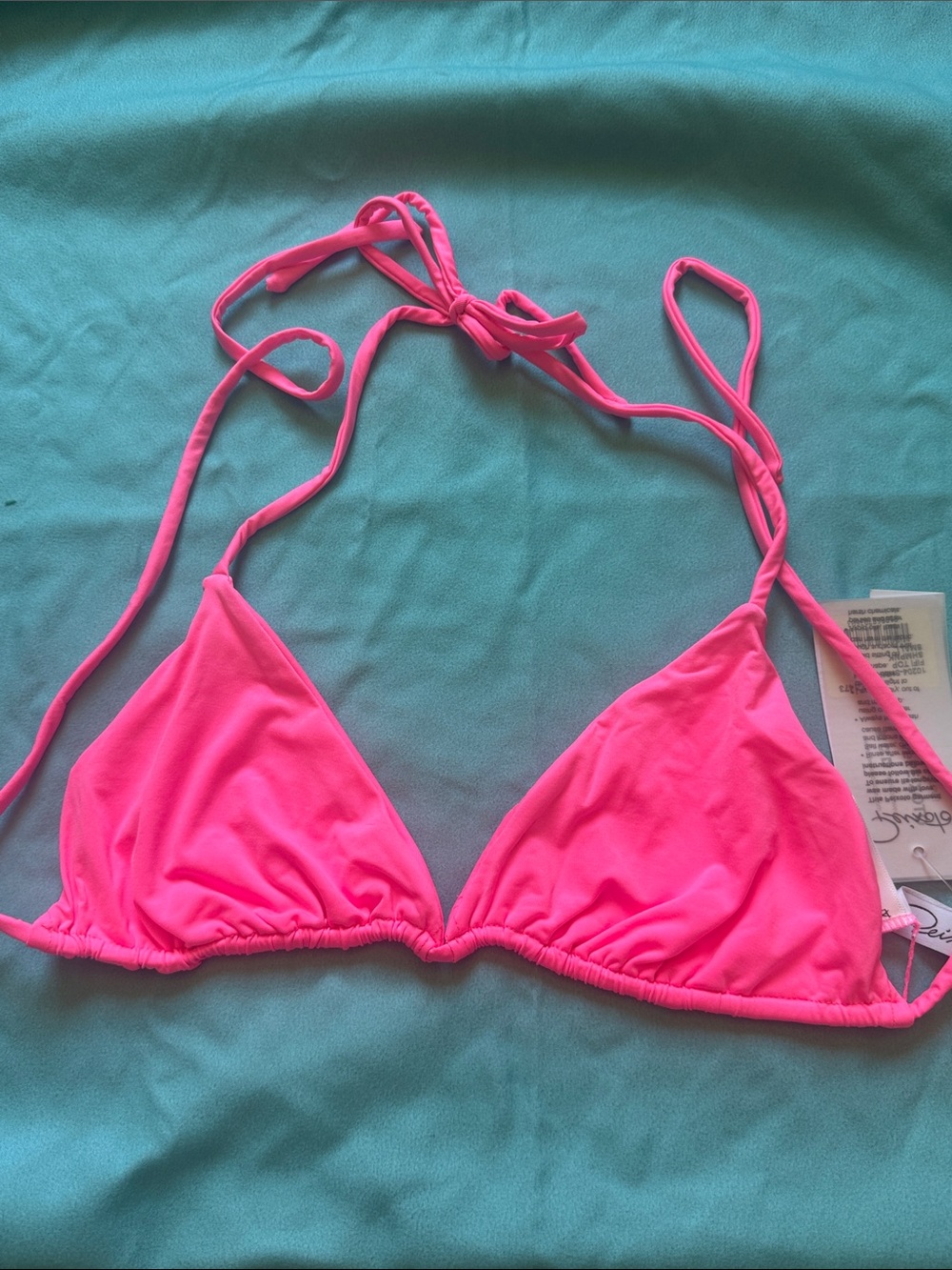 Peixoto Hot Pink Triangle Swim Top NWT